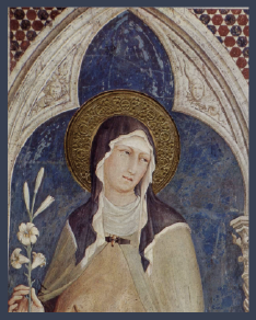 Santa Chiara (c. 1344, detalle) Simone Martini.