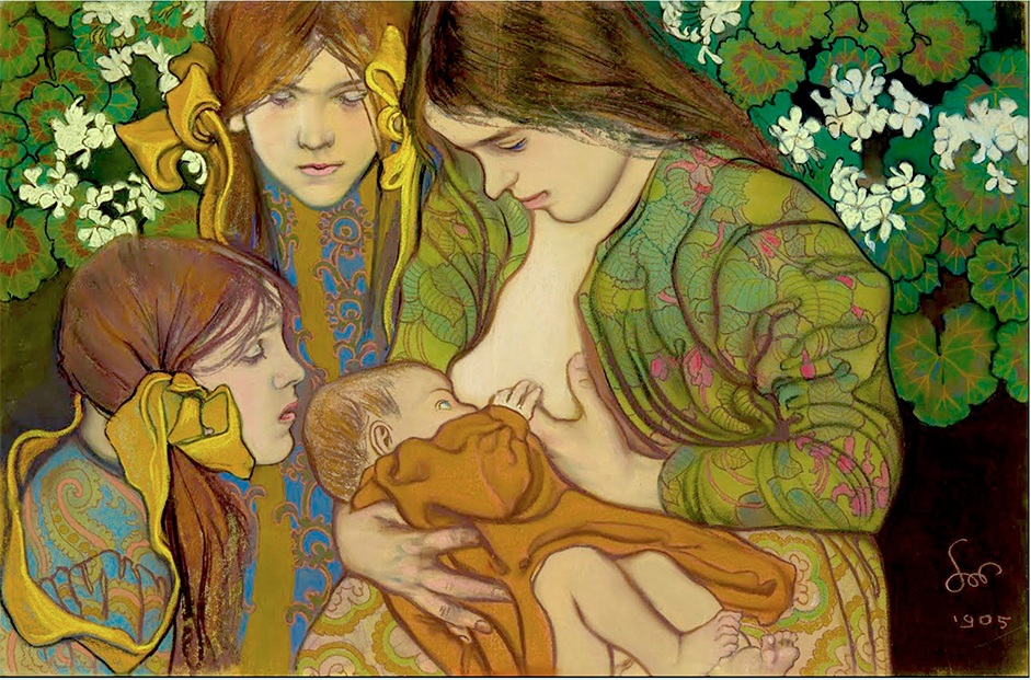Maternidad (detalle, 1905) Stanislaw Wyspiański | © Museo Nacional de Croacia